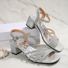 Load image into Gallery viewer, Women's Square Toe Chunky Heel Sandals - Fish Mouth Design PU Leather Summer Heels