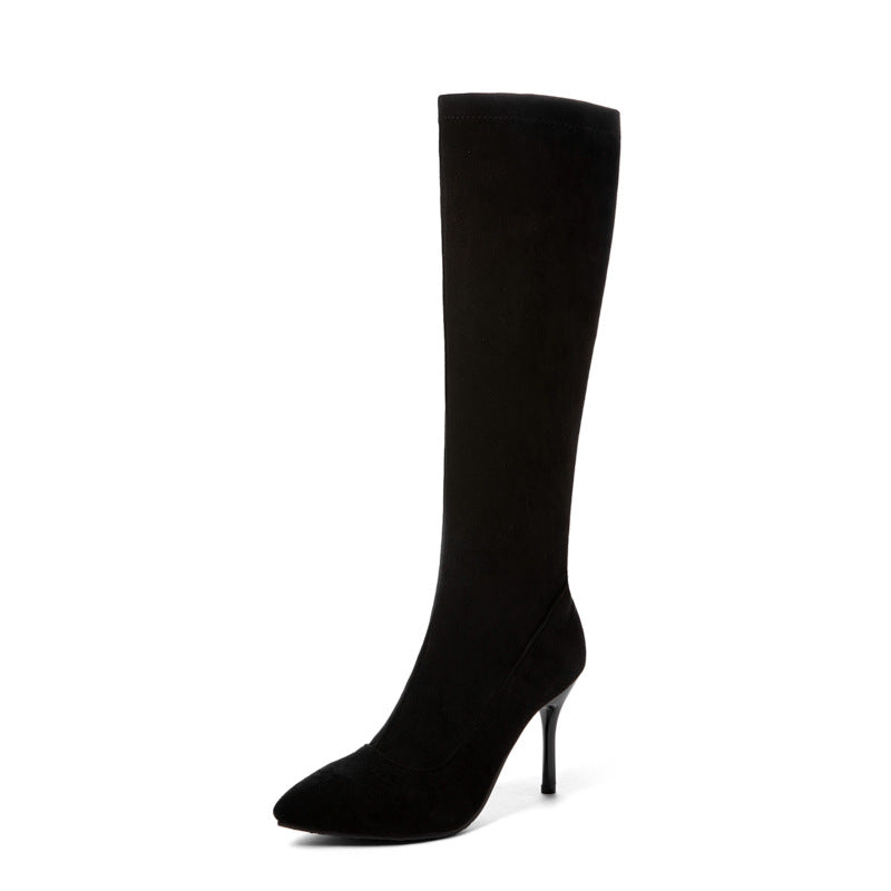 Women's Over-the-Knee Stiletto Boots – Suede High Heel Nightclub Boots