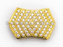 Load image into Gallery viewer, CZ Micro Pave Polygon Bar Spacer Connector Beads, sku#C54