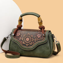 Load image into Gallery viewer, Handcrafted Leather-Embossed Retro Crossbody Bag - Floral Design Women's Shoulder Bag