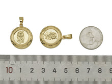 Load image into Gallery viewer, Lockets Rose Flower On Round Pendant, Sku#FH190