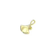 Load image into Gallery viewer, CZ Pave Ginkgo Leaf Shape Mop Charm Pendant, Sku#LK958