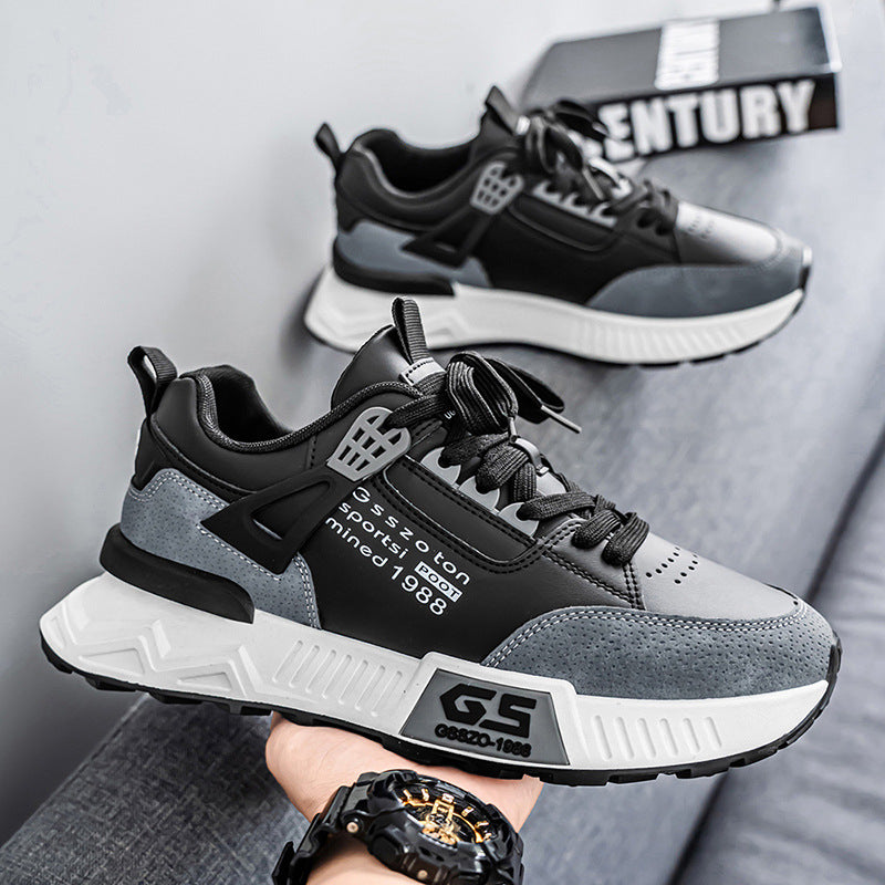 Men's Casual High-Top Sneakers - Slip-Resistant Non-Slip Thick Sole Shoes