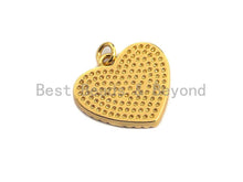 Load image into Gallery viewer, Red Black White Enamel Heart Pendant with Gold Finish, Z403