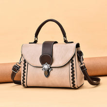 Load image into Gallery viewer, Korean-Style Color-Block Tote Bag &amp; Crossbody Shoulder Bag | PU Leather | Multi-Color