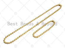 Load image into Gallery viewer, Carved 4mm Ball Beads Necklace Bracelet/Necklace,Sku#LD74