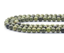 Load image into Gallery viewer, High Quality Genuine Green Snake Skin Jasper Round Smooth Beads, Sku#U1441