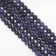 Load image into Gallery viewer, Genuine Iolite Round Smooth Beads, 8mm/10mm, Sku#U1681