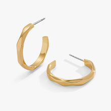 Load image into Gallery viewer, Faceted Hoop Earrings