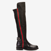 Load image into Gallery viewer, The Gallant Black Leather Knee-High Boot
