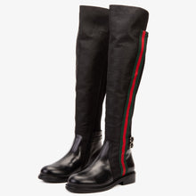 Load image into Gallery viewer, The Gallant Black Leather Knee-High Boot