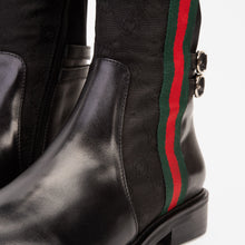 Load image into Gallery viewer, The Gallant Black Leather Knee-High Boot