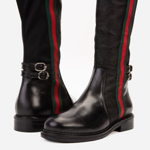Load image into Gallery viewer, The Gallant Black Leather Knee-High Boot