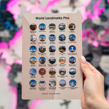Load image into Gallery viewer, Wooden World Landmarks Pins