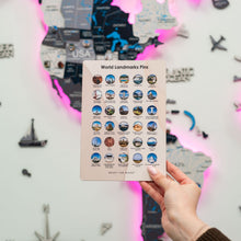 Load image into Gallery viewer, Wooden World Landmarks Pins