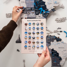Load image into Gallery viewer, Wooden World Landmarks Pins