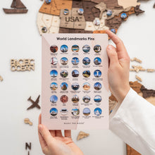 Load image into Gallery viewer, Wooden World Landmarks Pins