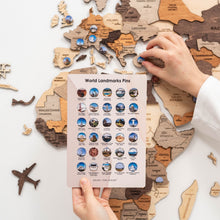 Load image into Gallery viewer, Wooden World Landmarks Pins