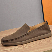 Load image into Gallery viewer, Men's Casual Breathable Genuine Leather Slip-On Shoes – Round Toe Dress Loafers