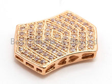 Load image into Gallery viewer, CZ Micro Pave Polygon Bar Spacer Connector Beads, sku#C54