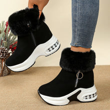 Load image into Gallery viewer, Women's Platform Fleece-Lined Ankle Boots | Height-Enhancing Winter Snow Boots