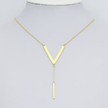 Load image into Gallery viewer, Large Gold V Shape Charm Pendant, Sku#LK1044