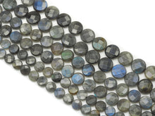 Load image into Gallery viewer, Natural Quality Faceted Coin Labradorite Beads, Sku#HY7