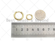 Load image into Gallery viewer, Gold Silver plain Huggie Earrings,SKU#LD56