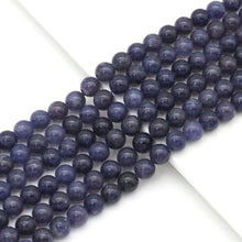 Load image into Gallery viewer, Genuine Iolite Round Smooth Beads, 8mm/10mm, Sku#U1681