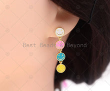 Load image into Gallery viewer, Colorful Enamel Smiley Face Shape Latch Back Earrings, X285