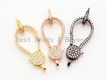 Load image into Gallery viewer, CZ Clear Micro Pave Lobster Clasp with Jumping Ring, SKU#H39