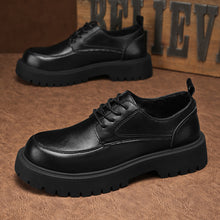 Load image into Gallery viewer, Men's British-Style Dress Shoes | Soft PU Leather Round Toe Height-Increasing Casual Shoes