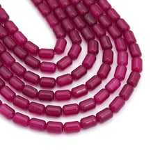 Load image into Gallery viewer, 8x12mm Red Jade Smooth Cylinder Beads, Sku#U2238