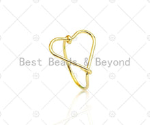 Load image into Gallery viewer, Gold  Heart Frame Adjustable Ring, Sku#261