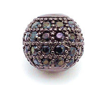 Load image into Gallery viewer, 6mm/8mm/10mm Black CZ Micro Pave Ball Beads, sku#G307