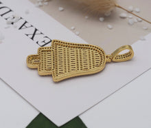 Load image into Gallery viewer, CZ Large Hamsa Hand Charm, Sku#LK621