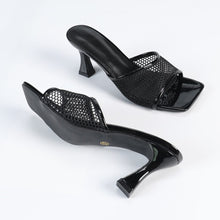 Load image into Gallery viewer, Mesh High Heel Sandals Open Toe Square Toe Plus Size