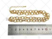 Load image into Gallery viewer, 18 Finished Gold Oval Link &amp; Chain Necklace, SKU#LD19