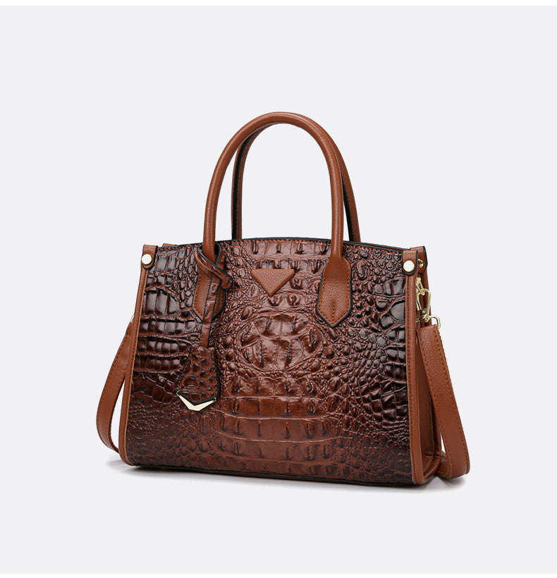 Vintage Crossbody Statement Handbag Set for Women - PU Leather Retro Shoulder Bag