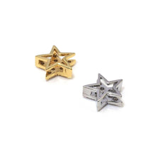 Load image into Gallery viewer, CZ Star Gold Silver Spacer beads, Sku#B344