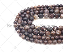 Load image into Gallery viewer, Quality Natural Coffee Fire Agate Faceted Round Beads, 8mm/10mm Fire Agate, Natural Agate, 15.5'' Full Strand, Sku#U1139