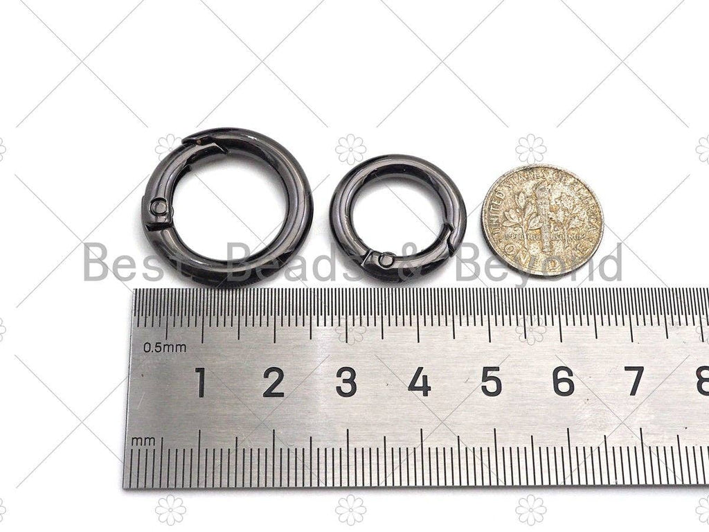 12mm/15mm/20mm/27mm Spring Gate, Gold/Silver/Gunmental Round Clasp, SKU#K123