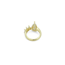 Load image into Gallery viewer, Clear Tearrdrop CZ Adjustable Ring, Sku#A340