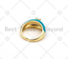 Load image into Gallery viewer, Enamel Round Diamond Adjustable Ring, Sku#X242C