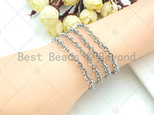 Load image into Gallery viewer, 5mm Rolo Chain by Yard,18K Gold Plated/Gunmetal / Sil M361