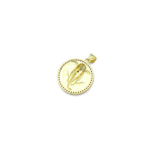 Load image into Gallery viewer, CZ Gold Elephant Head Coin Charm Pendant,Sku#LX860