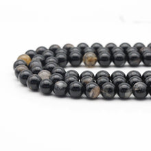 Load image into Gallery viewer, Genuine Black Tourmaline Round Smooth Beads, 6mm/8mm/10mm, Sku#U1603