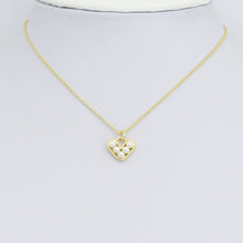 Load image into Gallery viewer, Gold White Pearl Heart Charm Pendant,Sku#LD723