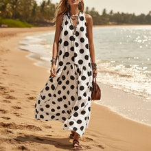 Load image into Gallery viewer, Women's Digital Print Short Sleeve Loose Maxi Dress – Knit Fabric