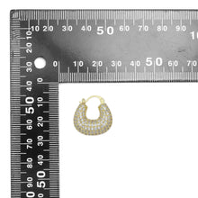 Load image into Gallery viewer, Gold Silver CZ Bag Shape Earrings, Sku#A269